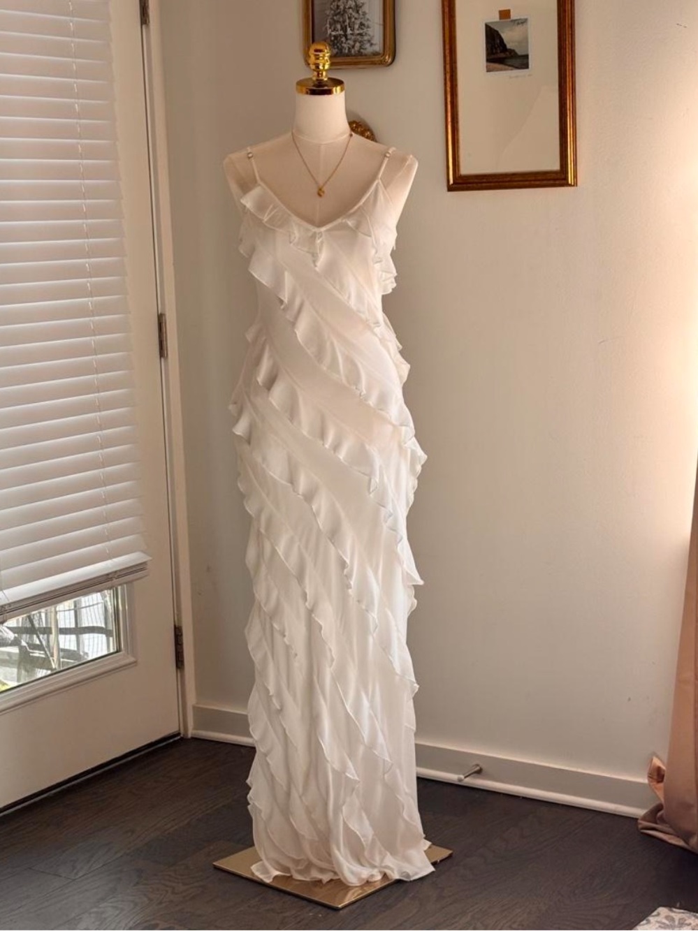 NWT Altar’d State Clover Ruffle Maxi Dress